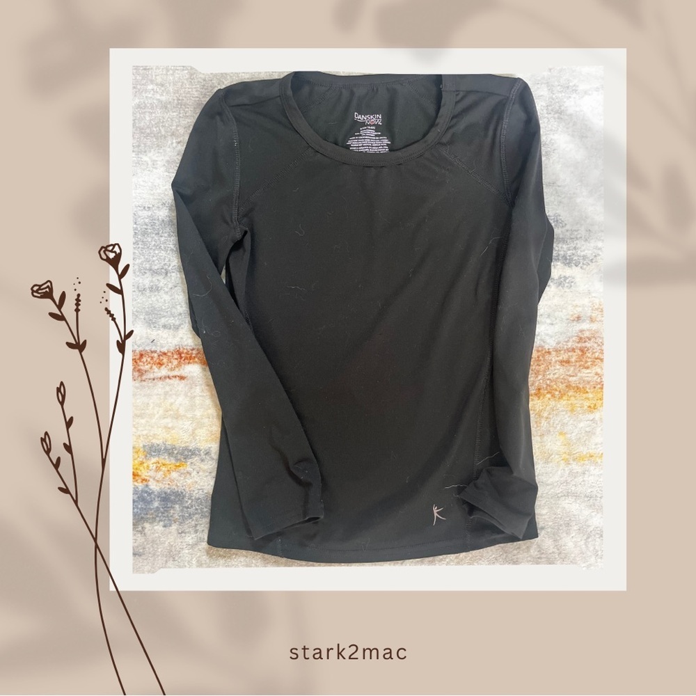 Danskin Black Long Sleeve Kids Tee
